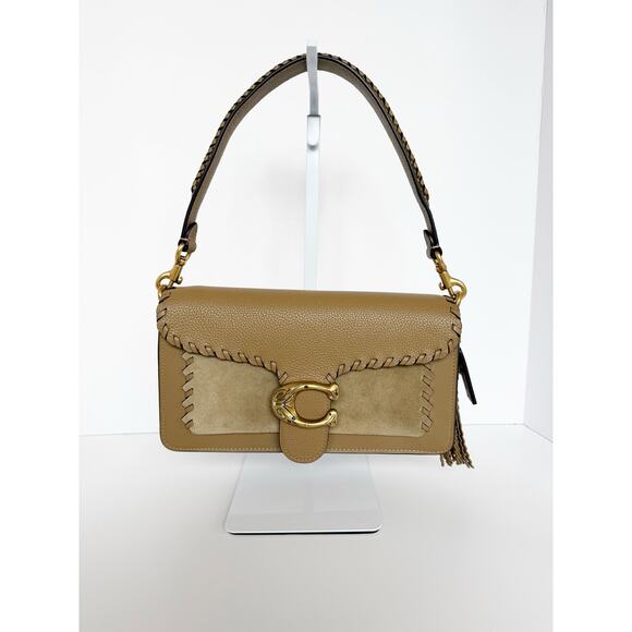 Coach Whipstitch Mixed Leather Etched Multicolor Crystal Western Tabby Bag 26 - Picture 1 of 16